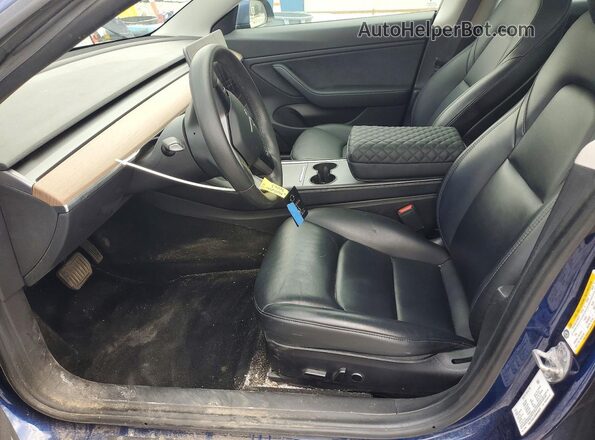 5YJ3E1EB8MF855325 2021 TESLA MODEL Blue Vista interior delantera