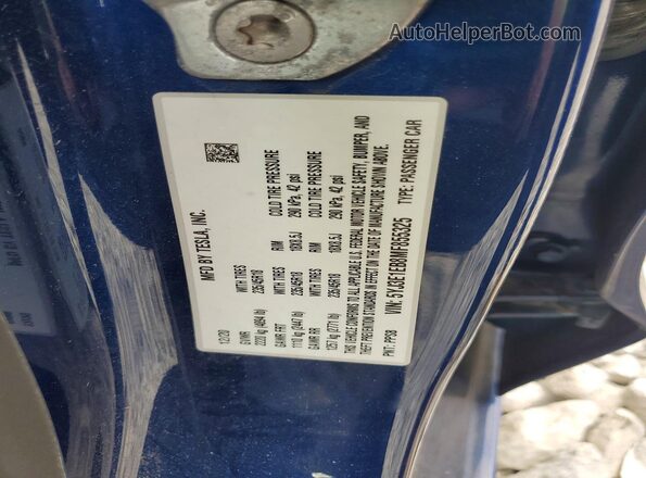 5YJ3E1EB8MF855325 2021 TESLA MODEL Blue Vista del compartimento del motor