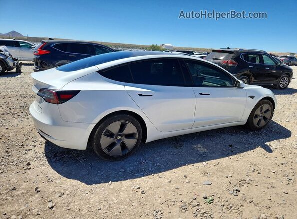 5YJ3E1EB8MF928242 2021 TESLA MODEL White Задня права чверть