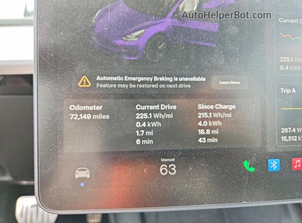 5YJ3E1EB8MF961001 2021 TESLA MODEL Blue Սարքավորումների վահանակի տեսք