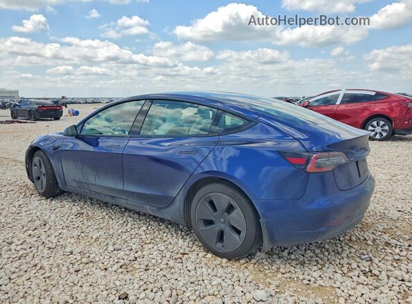5YJ3E1EB8MF961001 2021 TESLA MODEL Blue Հետևի ձախ