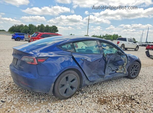 5YJ3E1EB8MF961001 2021 TESLA MODEL Blue Հետևի աջ