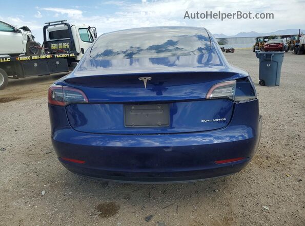5YJ3E1EB8MF979823 2021 TESLA MODEL Blue Vista trasera