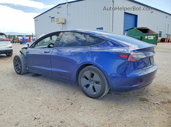 5YJ3E1EB8MF979823 2021 TESLA MODEL Blue Trasero izquierdo