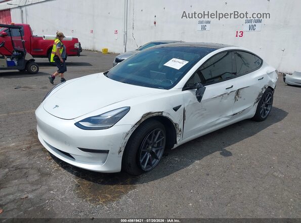 5YJ3E1EB8MF997982 2021 TESLA MODEL 3 White Передня ліва чверть