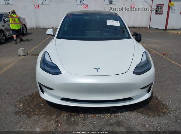 5YJ3E1EB8MF997982 2021 TESLA MODEL 3 White Вид щитка приладів