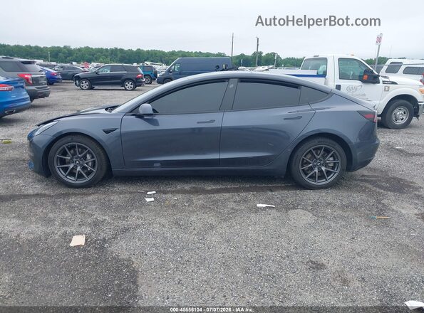5YJ3E1EB8NF152793 2022 TESLA MODEL 3 Gray Vista del cuadro de instrumentos
