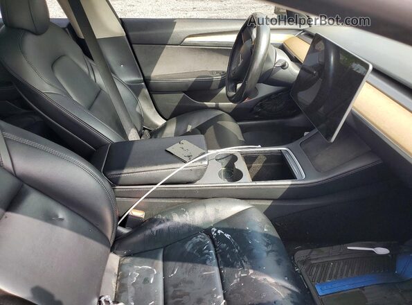 5YJ3E1EB8NF192632 2022 TESLA MODEL Синий Вид салона спереди