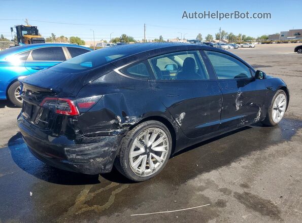 5YJ3E1EB8NF305124 2022 TESLA MODEL Black Tył prawy