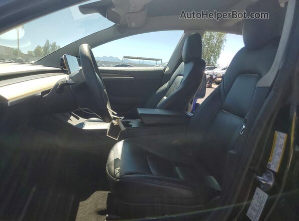 5YJ3E1EB8NF305124 2022 TESLA MODEL Black Widok wnętrza z przodu
