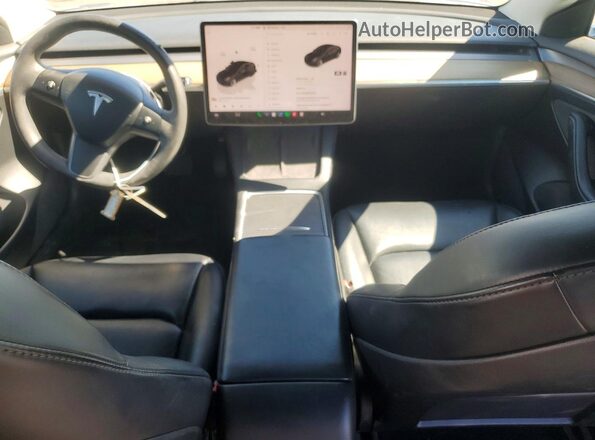 5YJ3E1EB8NF305124 2022 TESLA MODEL Black Widok deski rozdzielczej