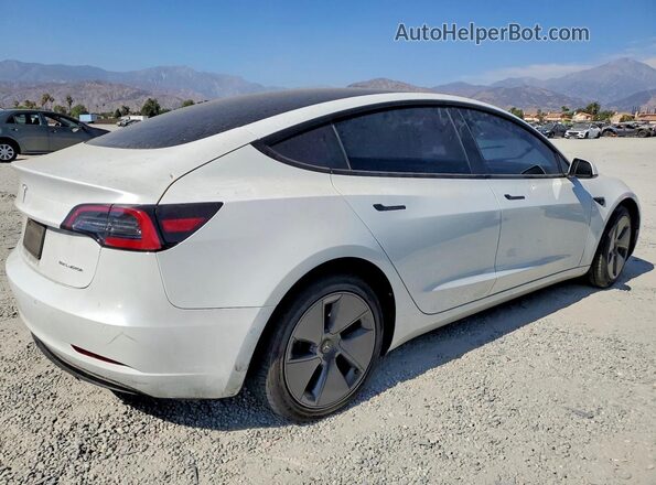5YJ3E1EB8NF317869 2022 TESLA MODEL White უკანა მარჯვენა
