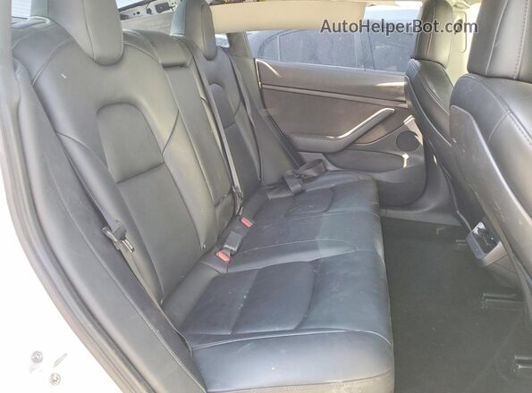 5YJ3E1EB8NF317869 2022 TESLA MODEL White უკანა სავარძლების ხედი