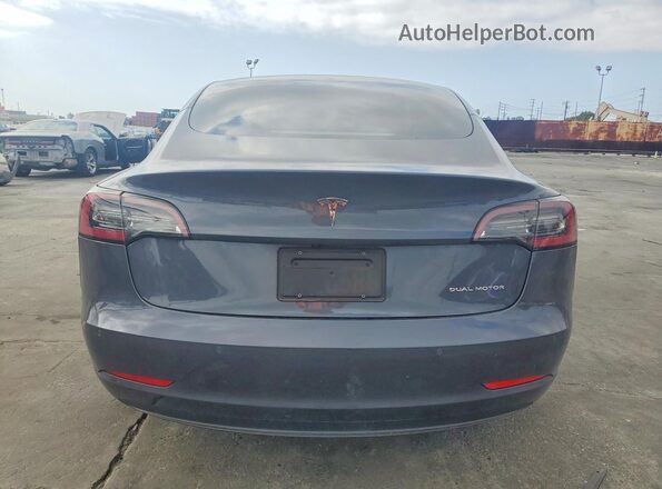 5YJ3E1EB8NF354985 2022 TESLA MODEL Gray Rear view