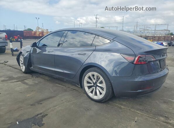 5YJ3E1EB8NF354985 2022 TESLA MODEL Gray Rear left