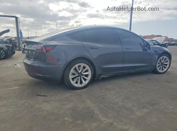 5YJ3E1EB8NF354985 2022 TESLA MODEL Gray Rear right