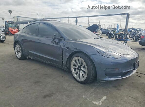 5YJ3E1EB8NF354985 2022 TESLA MODEL Gray Front right
