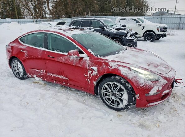 5YJ3E1EB9JF107033 2018 TESLA MODEL Red Передня права чверть