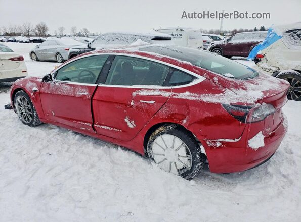 5YJ3E1EB9JF107033 2018 TESLA MODEL Red Задня ліва чверть