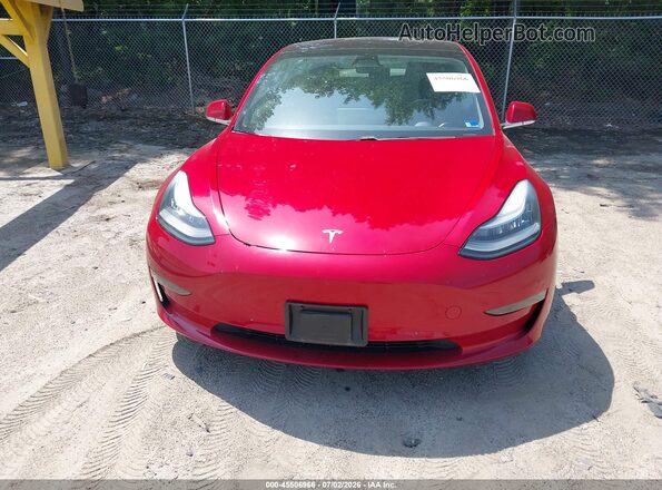 5YJ3E1EB9JF114838 2018 TESLA MODEL 3 Red Вид щитка приладів