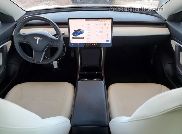 5YJ3E1EB9KF454329 2019 TESLA MODEL Blue წინა პანელის ხედი
