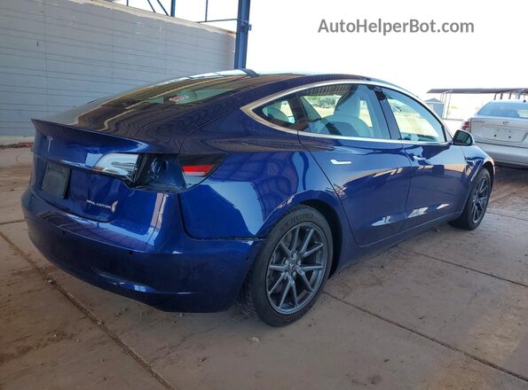 5YJ3E1EB9KF454329 2019 TESLA MODEL Blue უკანა მარჯვენა