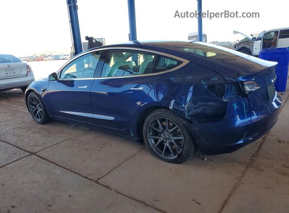 5YJ3E1EB9KF454329 2019 TESLA MODEL Blue უკანა მარცხენა