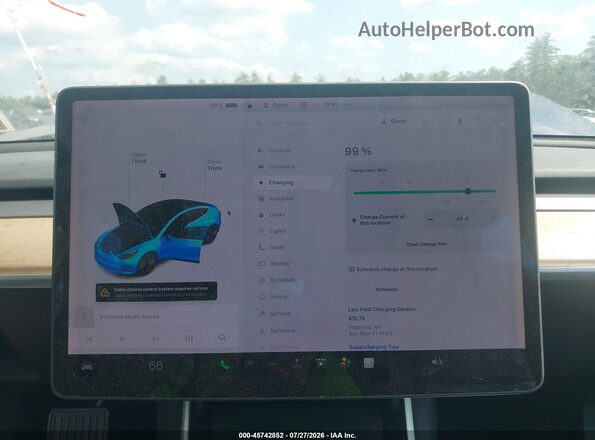 5YJ3E1EB9LF617448 2020 TESLA MODEL 3 Синий 