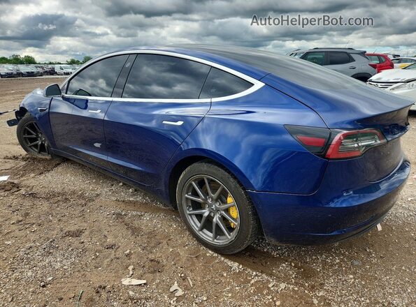 5YJ3E1EB9LF635741 2020 TESLA MODEL Blue Trasero izquierdo