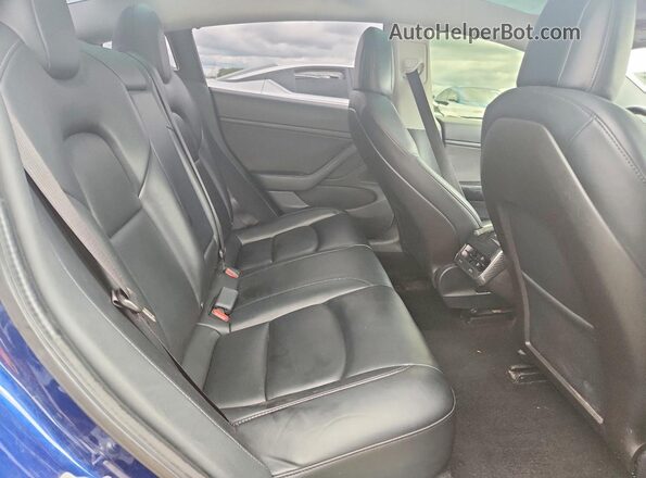 5YJ3E1EB9LF635741 2020 TESLA MODEL Blue Vista de los asientos traseros