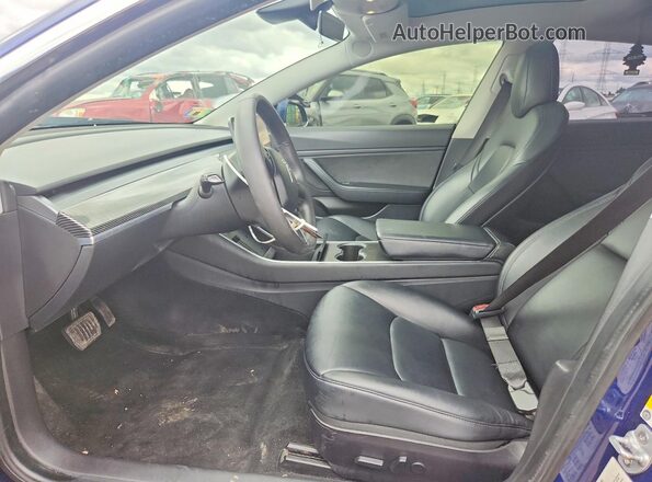 5YJ3E1EB9LF635741 2020 TESLA MODEL Blue Vista interior delantera