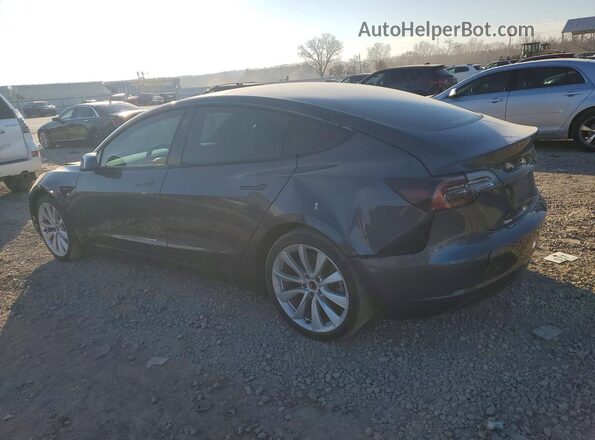 5YJ3E1EB9MF874661 2021 TESLA MODEL Blue Задня ліва чверть