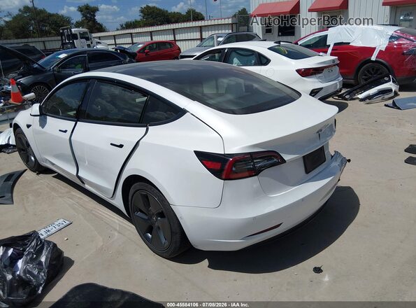 5YJ3E1EB9NF103750 2022 TESLA MODEL 3 White Задня ліва чверть