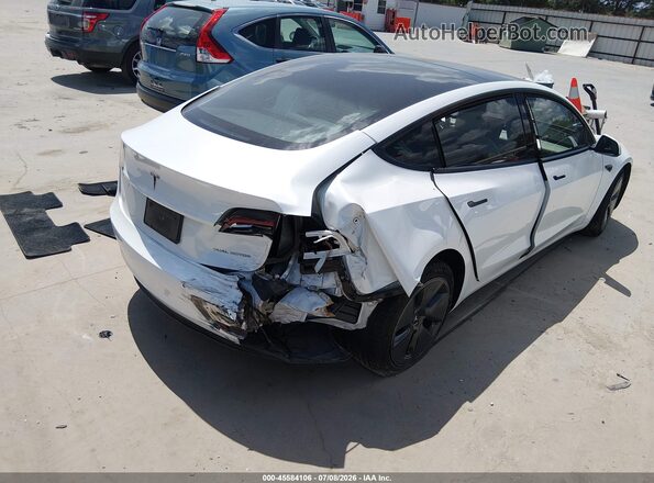 5YJ3E1EB9NF103750 2022 TESLA MODEL 3 White Задня права чверть