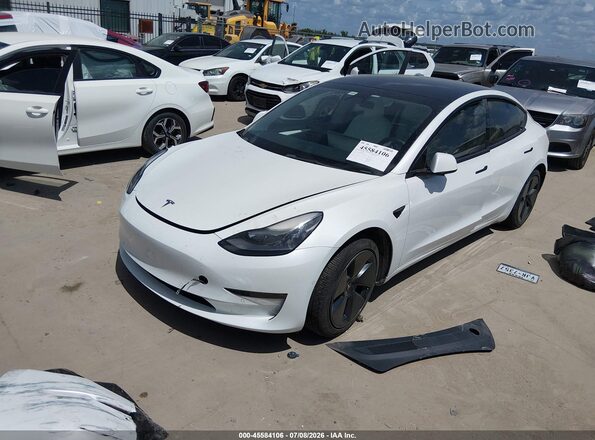 5YJ3E1EB9NF103750 2022 TESLA MODEL 3 White Передня ліва чверть