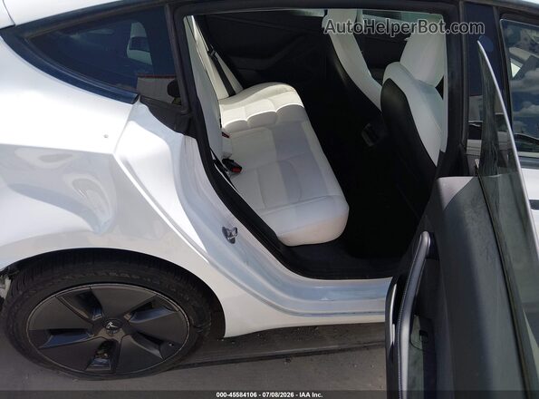 5YJ3E1EB9NF103750 2022 TESLA MODEL 3 White Вид наклейки з VIN-кодом