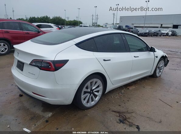 5YJ3E1EB9NF119642 2022 TESLA MODEL 3 White უკანა მარჯვენა