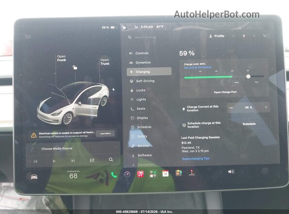 5YJ3E1EB9NF119642 2022 TESLA MODEL 3 White 