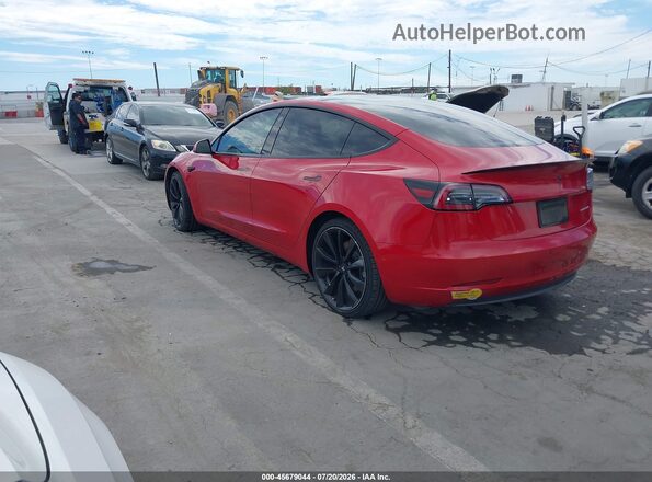 5YJ3E1EB9NF130656 2022 TESLA MODEL 3 Красный Задняя левая четверть