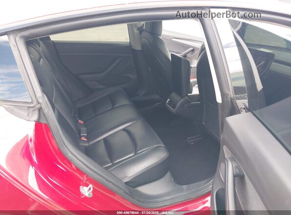 5YJ3E1EB9NF130656 2022 TESLA MODEL 3 Красный Вид наклейки с VIN-кодом