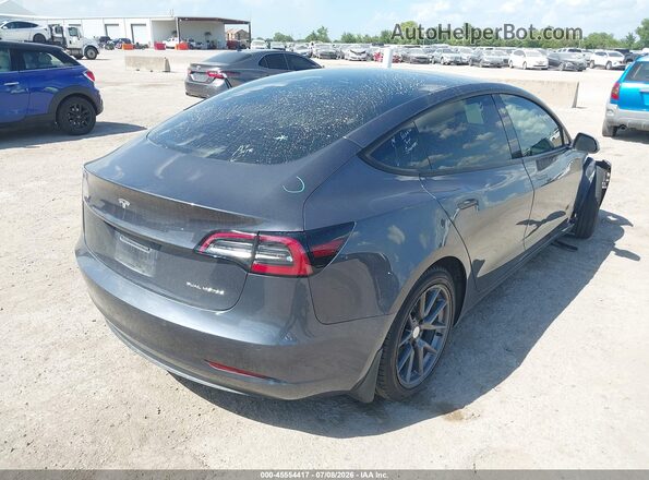 5YJ3E1EB9NF156013 2022 TESLA MODEL 3 Gray Задня права чверть