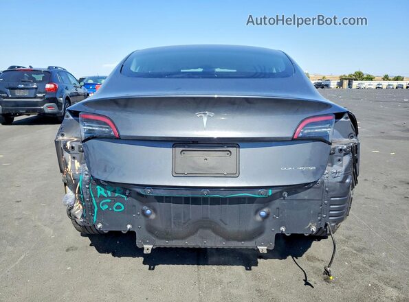 5YJ3E1EB9NF208109 2022 TESLA MODEL Gray Rear view