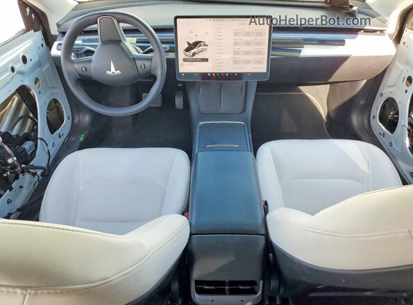 5YJ3E1EB9NF234581 2022 TESLA OTHER White Widok deski rozdzielczej