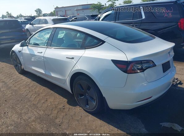 5YJ3E1EB9NF255091 2022 TESLA MODEL 3 White Задня ліва чверть