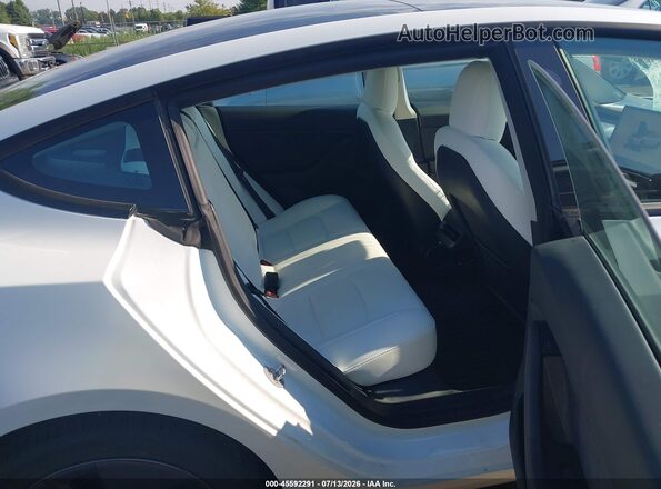 5YJ3E1EB9NF255091 2022 TESLA MODEL 3 White Вид наклейки з VIN-кодом