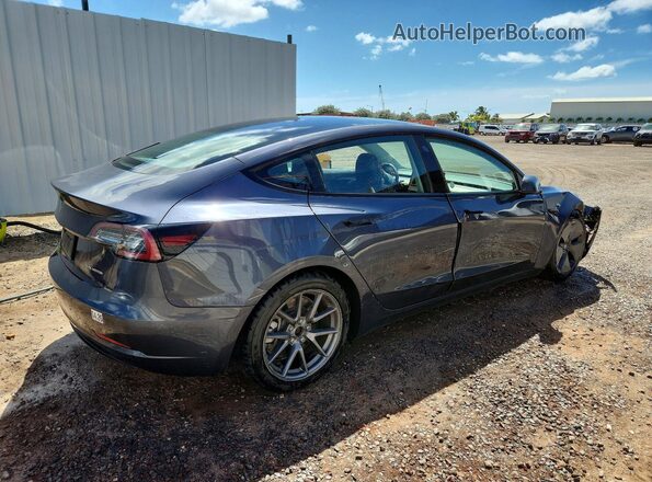 5YJ3E1EB9NF307982 2022 TESLA MODEL Gray უკანა მარჯვენა