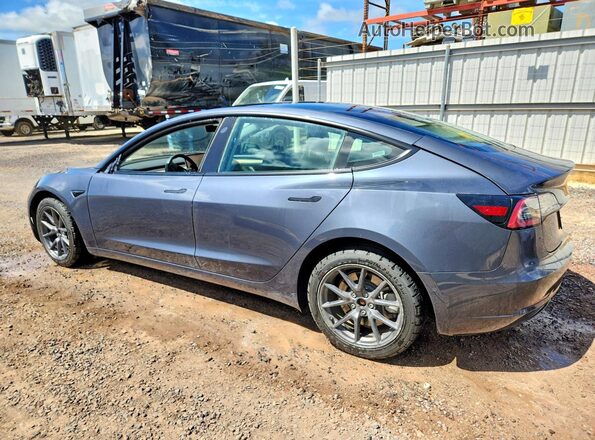 5YJ3E1EB9NF307982 2022 TESLA MODEL Gray უკანა მარცხენა