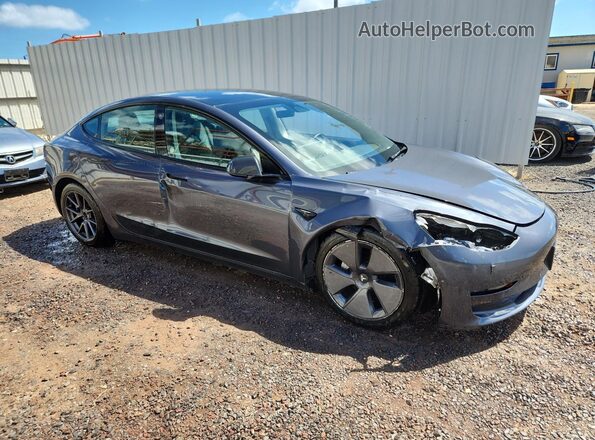 5YJ3E1EB9NF307982 2022 TESLA MODEL Gray 