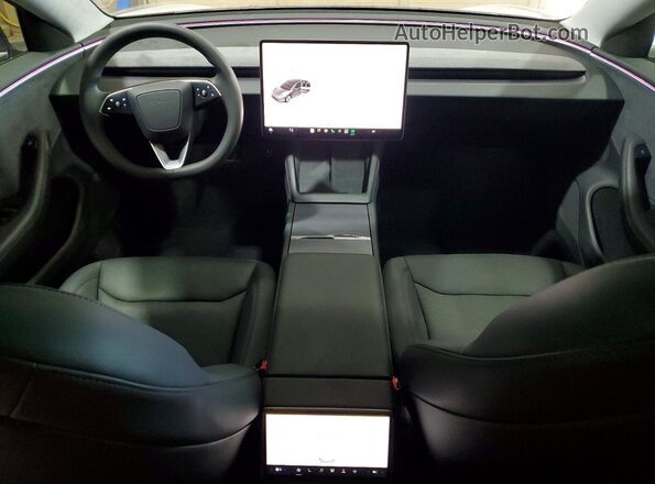 5YJ3E1EB9RF736593 2024 TESLA MODEL Black Dashboard view