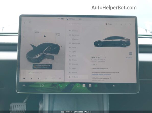 5YJ3E1EB9SF053220 2025 TESLA MODEL 3 Gray 